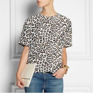 Equipment Logan silk leopard tee